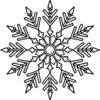 Snowflake coloring pages vector