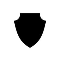 emblem Shield logo template flat illustration, shielding icon in black and white color, security and protector symbol isolated on white background vector