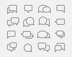Chat icon set design element. Talk bubble speech sign. Dialogue balloon. vector