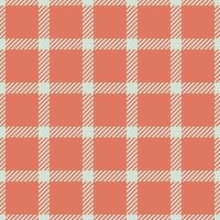 Checker plaid seamless pattern, japan check tartan. Direct background textile fabric texture in white and red colors. vector