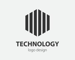 Trend logo hexagon tech design. Technology logotype for smart system, network application, crypto icon. vector