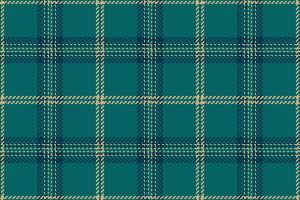 Yard check fabric texture, fashioned textile plaid . Close-up background tartan pattern seamless in teal and dark colors. vector