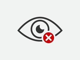 Show password icon, eye symbol. vision hide from watch icon. Secret view web design element. vector