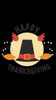 Thanksgiving Cartoon Intro Animation 2D Animation Vertical On Alpha Channel video
