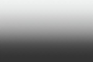 Black and white gradient halftone background. Comics style seamless pattern. vector