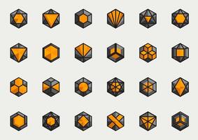 Abstract fullcolor logotype set. Business logo template. design elements. vector
