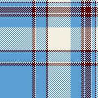 Wide seamless tartan textile, gentleman texture plaid pattern. No people background fabric check in cyan and white colors. vector