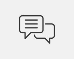 Chat icon design element. Talk bubble speech sign. Dialogue balloon. vector