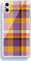 Smartphone cover design mockup. Template geometric pattern for mobile phone back part. Flat design. vector