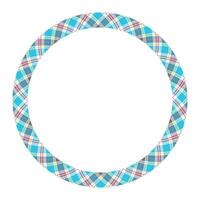 Circle borders and frames . Round border pattern geometric vintage frame design. Scottish tartan plaid fabric texture. Template for gift card, collage, scrapbook or photo album and portrait. vector