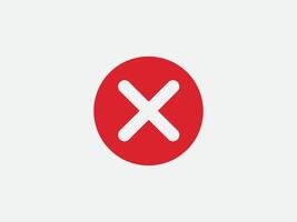 Close icon sign. Cancel symbol web design. Error, denied, avoid or wrong data button. vector