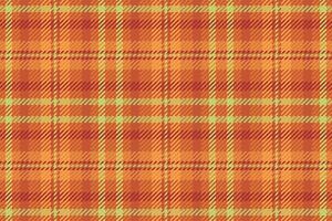 Tie fabric check, checkered textile pattern background. Decorating tartan texture plaid seamless in orange and red colors. vector