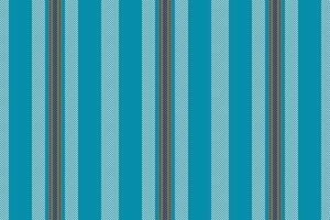 Minimal vertical stripe fabric, folklore textile texture lines. Teenage background seamless pattern in cyan and white colors. vector