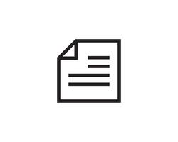 Note icon sign. Paper message or document page. vector