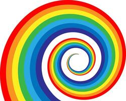 Rainbow illustration. Colorful abstract design. Color graphic symbol rain bow. vector