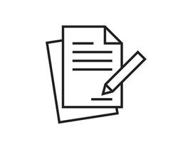 Note icon sign. Paper message or document page. vector