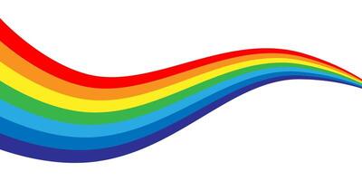 Rainbow illustration. Colorful abstract design. Color graphic symbol rain bow. vector