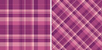Textile background texture of check plaid fabric with a pattern tartan seamless . Set in novelty colors for vogue fashion trends in the season. vector
