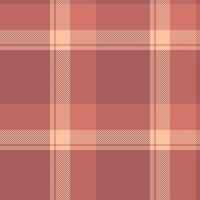 Goose check fabric, cultural pattern tartan texture. Handmade seamless background plaid textile in red and orange colors. vector