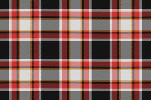 Basic texture seamless tartan, knit pattern plaid . Vertical textile background fabric check in black and gainsboro colors. vector