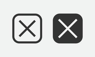 Close icon sign. Cancel symbol web design. Error, denied, avoid or wrong data button. vector