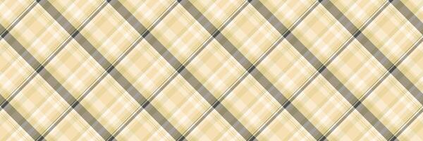 Network background fabric , motif texture plaid check. Yard seamless pattern tartan textile in blanched almond and amber colors. vector