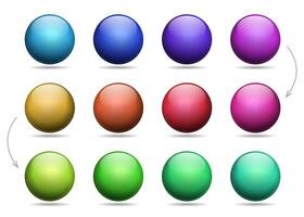 Set of multi colored balls. Design element. illustration. vector