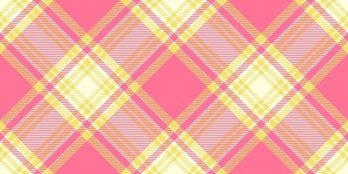 No people texture pattern , mix textile check plaid. Installing background tartan fabric seamless in red and light yellow colors. vector