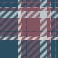 Neutral texture seamless, stripped pattern check plaid. Neat fabric background textile tartan in cyan and red colors. vector