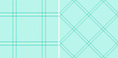 background plaid of seamless check fabric with a tartan pattern textile texture. Set in summer colors for bed sheet designs in bedroom. vector
