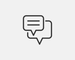 Chat icon design element. Talk bubble speech sign. Dialogue balloon. vector
