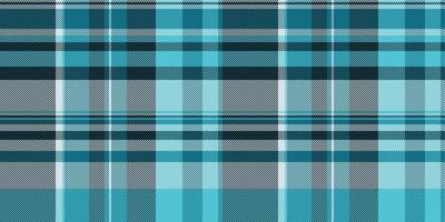 Birthday background tartan texture, effect seamless pattern fabric. Equal textile plaid check in cyan and dark colors. vector