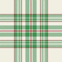 Plaid check pattern in green color. Seamless fabric texture. Tartan textile print. vector