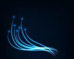 Abstract background electric light. Spark flash effect. Bright curved line. Neon glowing curves. vector