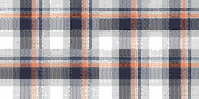Poncho textile pattern tartan, display plaid fabric. Elementary check seamless texture background in silver and white colors. vector
