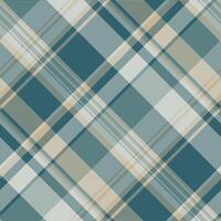 Cute texture plaid, 2024 seamless background check. Perfection tartan fabric textile pattern in pastel and cyan colors. vector
