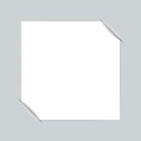 Cuts in the paper for attaching a photo template. illustration vector