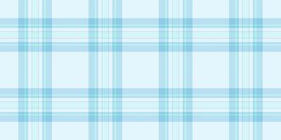 Rug fabric check seamless, uniform texture textile . Symmetry background plaid tartan pattern in light and cyan colors. vector