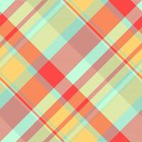 1970s texture background fabric, gift paper check tartan seamless. Patterned textile plaid pattern in light and amber colors. vector