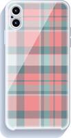 Smartphone cover design mockup. Template geometric pattern for mobile phone back part. Flat design. vector