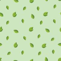 Foliage seamless pattern. background with green leaves. vector