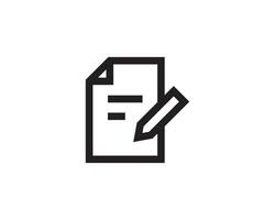 Note icon sign. Paper message or document page. vector