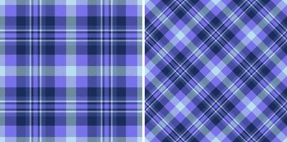 Check textile of fabric plaid tartan with a texture background seamless pattern. Set in winter colors for luxurious bed linens. vector