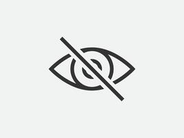 Show password icon, eye symbol. vision hide from watch icon. Secret view web design element. vector