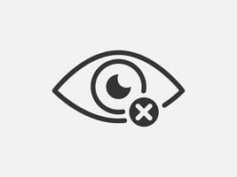 Show password icon, eye symbol. vision hide from watch icon. Secret view web design element. vector