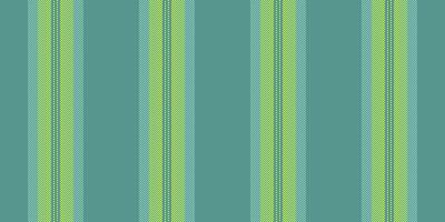 Indoor fabric pattern, tissue textile texture seamless. Perfect lines background stripe vertical in teal and lime colors. vector