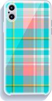 Smartphone cover design mockup. Template geometric pattern for mobile phone back part. Flat design. vector