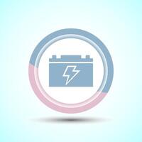 Power, Battery Icon Design Illustration, Icon For Web and mobile application, Pastel Color Button Design vector