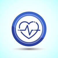 Heartbeat pulse Icon Design Illustration, Icon For Web and mobile application vector
