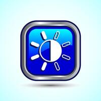 Sun Icon Design Illustration Square Button vector